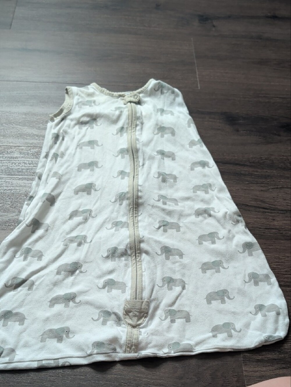 Mama Cheetah White & Gray Elephant Sleep Sack